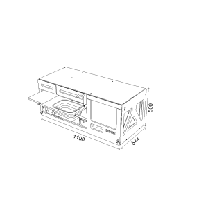 Nestbox Roamer 400 Campingmodull med kök, säng, förvaring, vattentank, gasolspis...