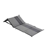 Fällbar campingstol för taktält, strand och camping med justerbar rygg och förvaringsfickor.