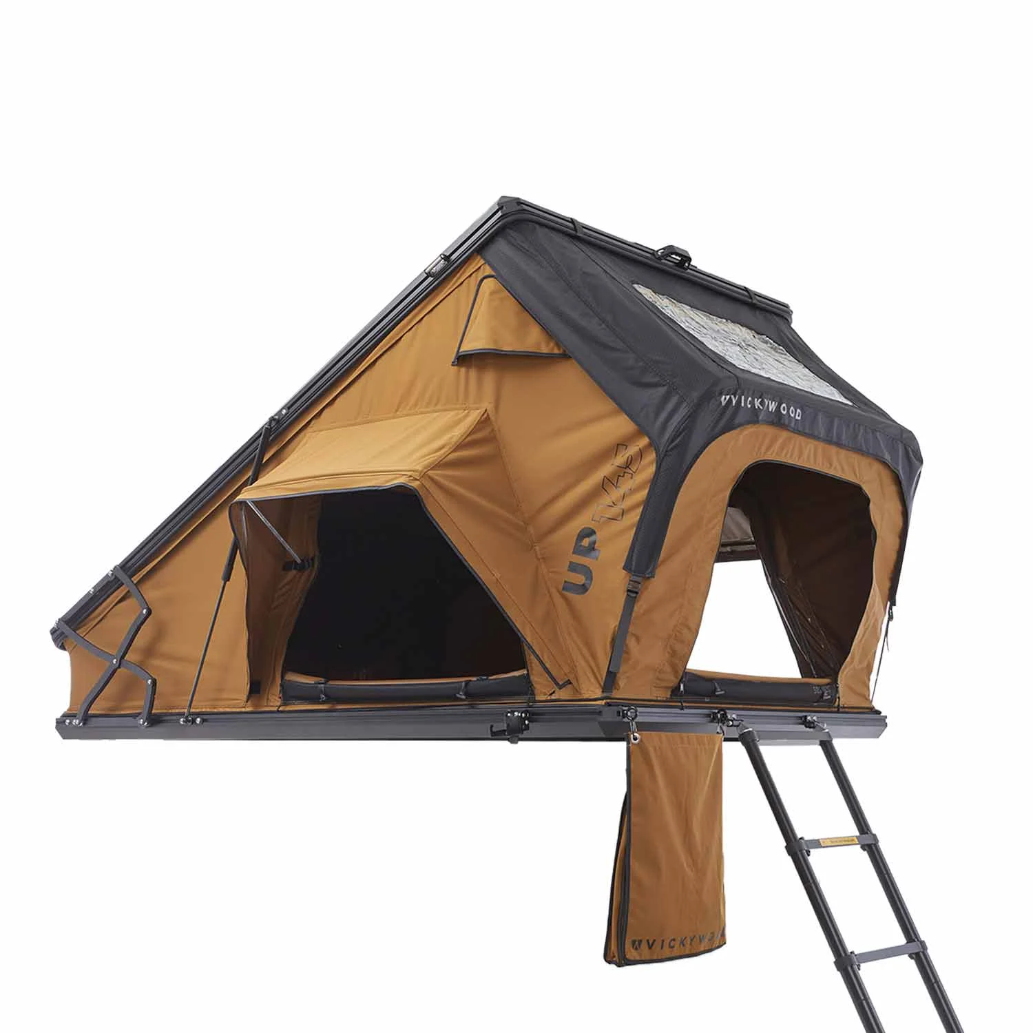 CUMARU UP 145 hårdskalstaktält monterat på bil tak, camping. Taktält hårdskal